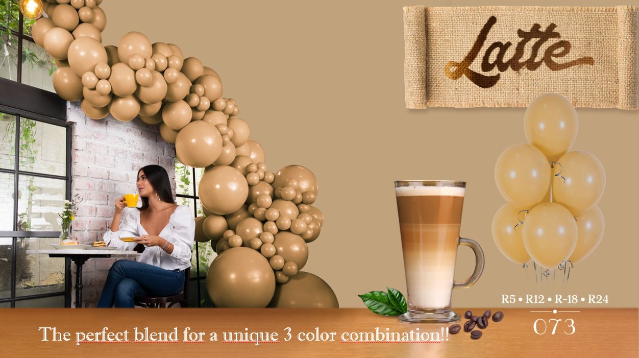 Шар (12''/30 см), Кофе Латте (073), пастель, 50 шт.