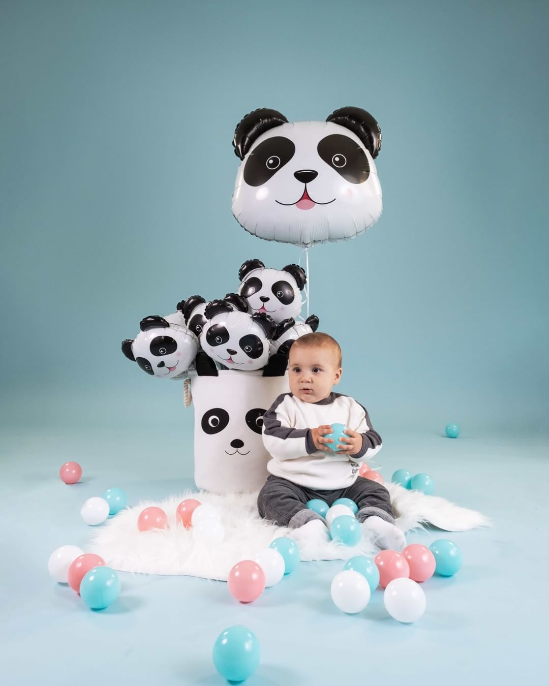 Шар (29''/74 см) Фигура, Голова, Милая Панда, 1 шт.