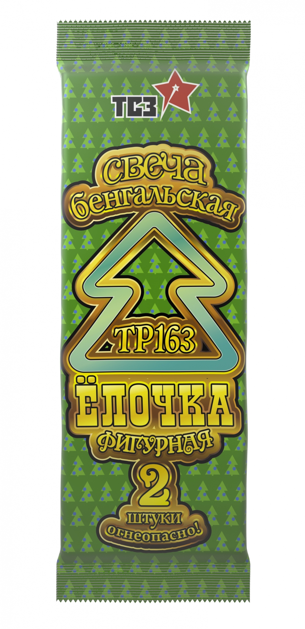 Бенгальский огонь Елочка, 30 сек, 21 см, 2 шт.