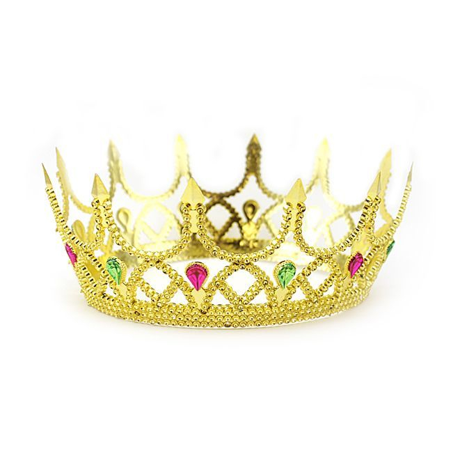 Корона пластиковая, Элегант, Золото, 1 шт. 