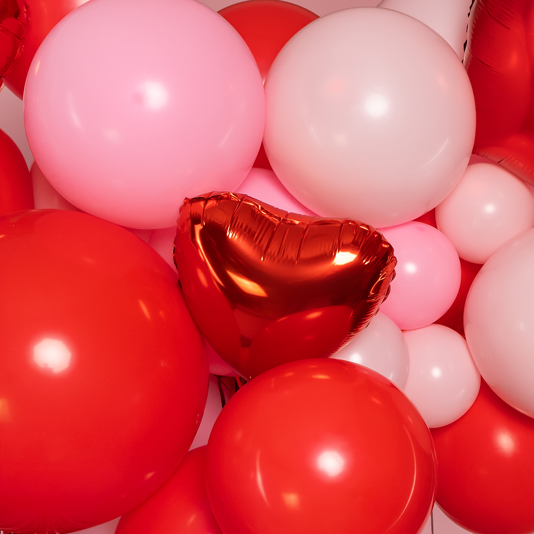 Шар (12''/30 см), Королевский красный, пастель, 100 шт.