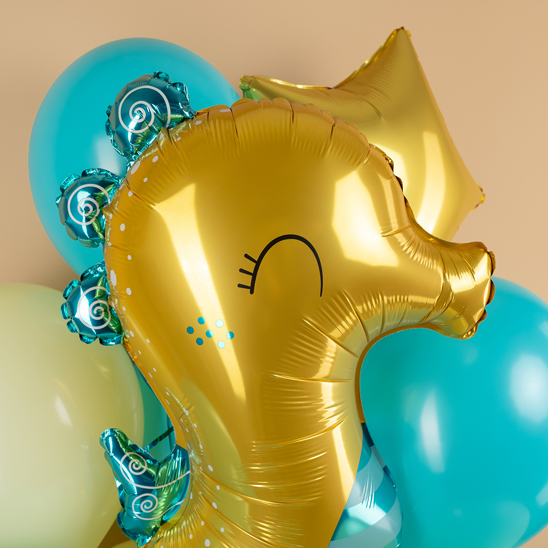 Шар (32''/81 см) Фигура, Морской конек, 1 шт.