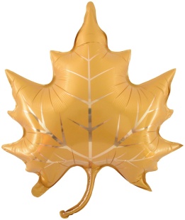 Шар (28''/71 см) Фигура, Кленовый лист, Желтый, 1 шт.
