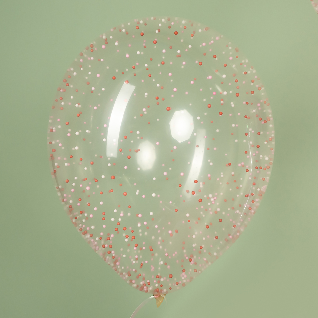 Шарики пенопласт, Цветной микс, Красный/Розовый, 2-4 мм, 10 гр.