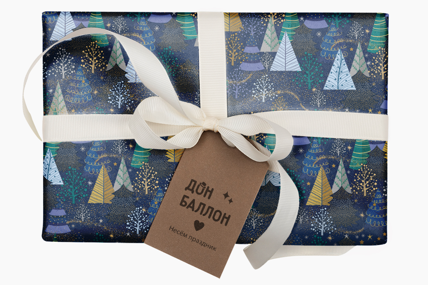 Упаковочная бумага (0,7*1 м) Сказочный лес, 1 шт.