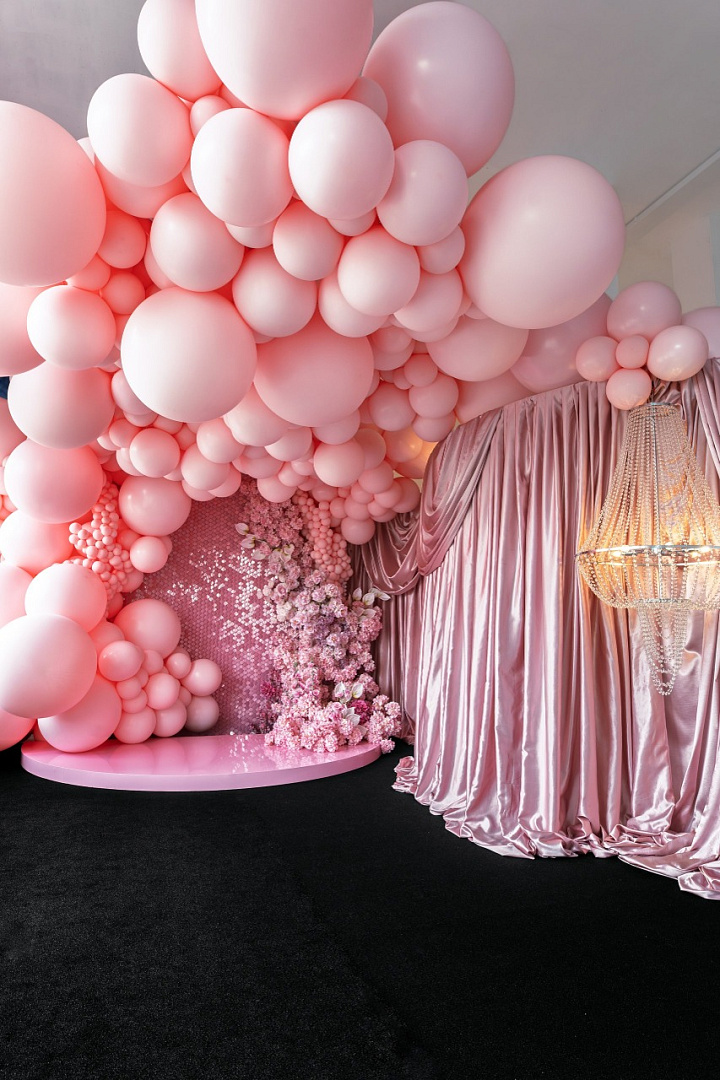 Шар (18''/46 см), Розовый (009), пастель, 25 шт.