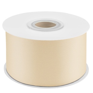 Лента атласная (3,8 см*22,85 м) Белое золото, 1 шт.