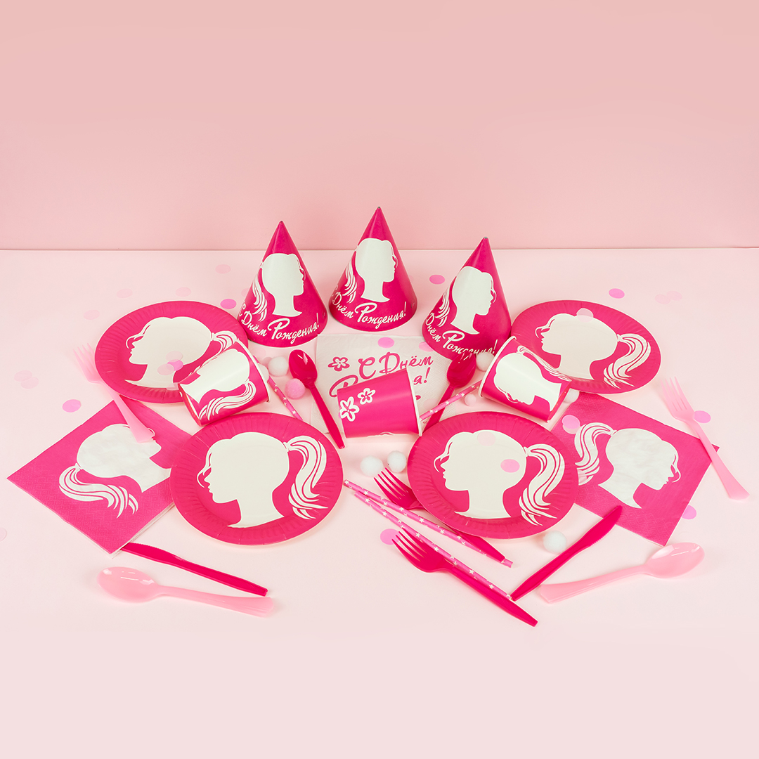 Вилки, Ярко-розовый, 15 см, 10 шт. в упак. 