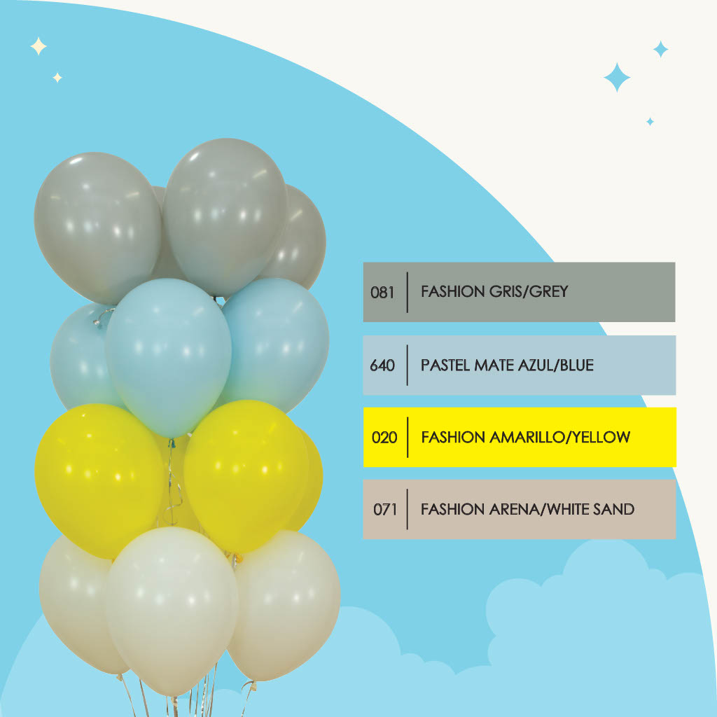 Шар (12''/30 см), Нежно-голубой (640), макарунс, 50 шт.