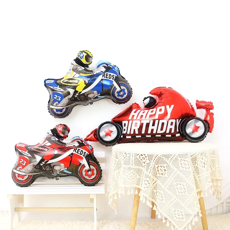 Шар (31''/79 см) Фигура, Мотоцикл, Синий, 1 шт.