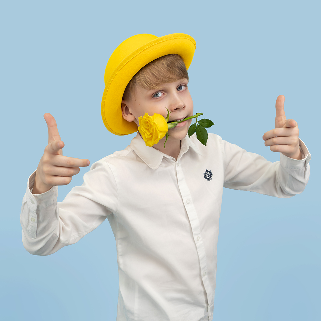 Шляпа Котелок, фетр, Желтый, 56-58 разм., 1 шт. 