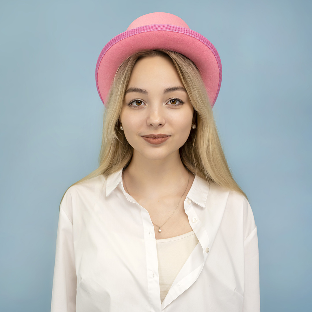 Шляпа, Цилиндр, фетр, Розовый, 56-58 разм., 1 шт. 