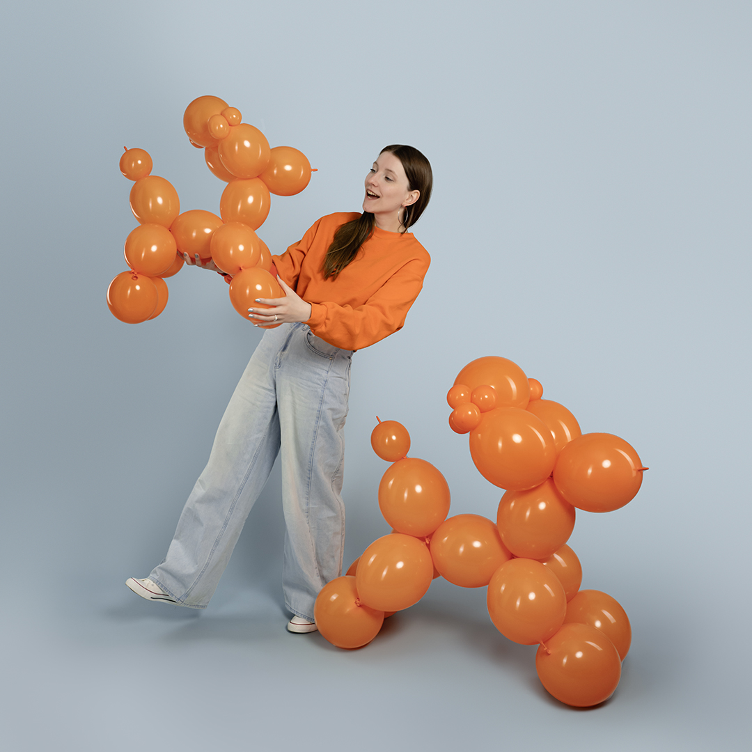 Шар (12''/30 см) Линколун, Оранжевый, пастель, 50 шт.