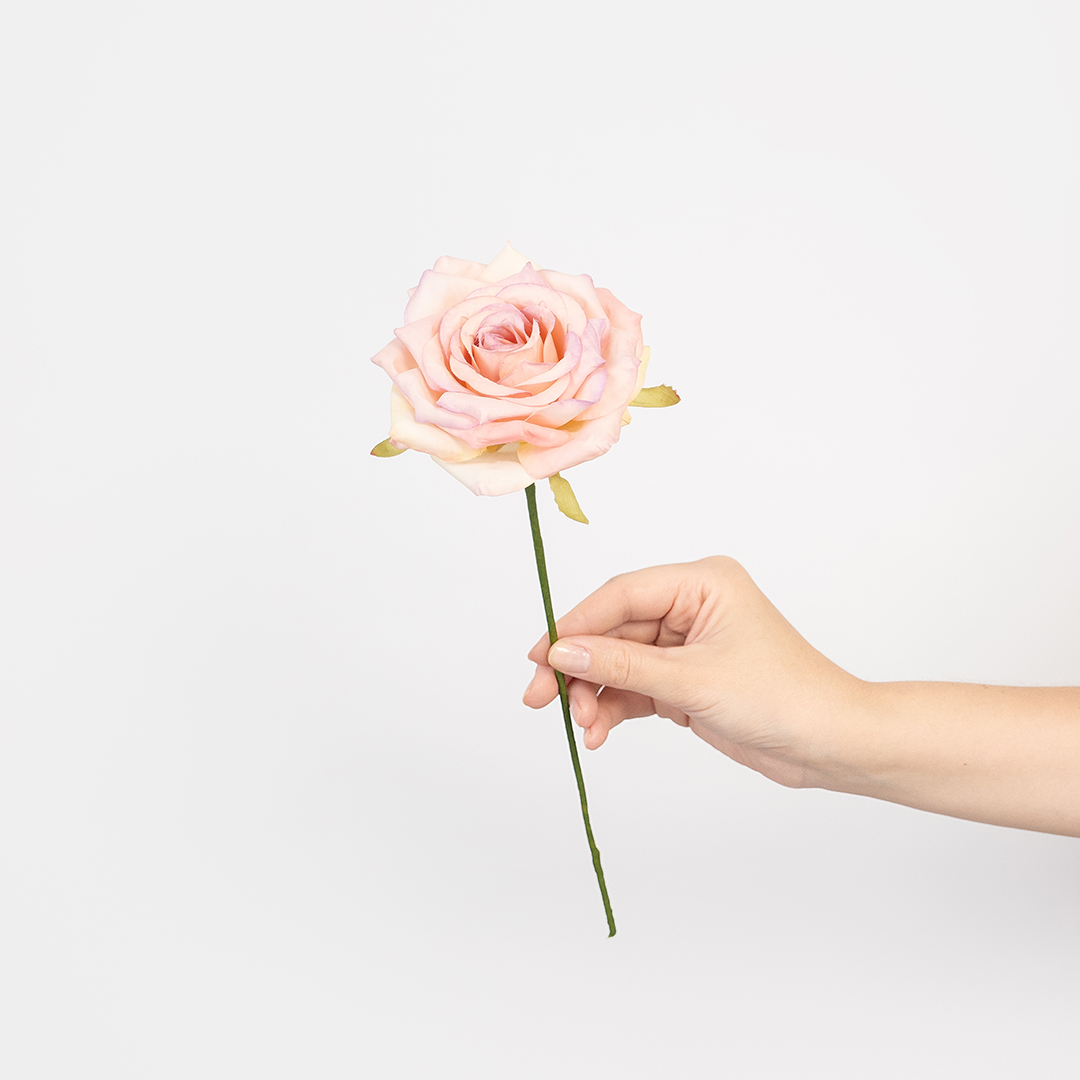 Роза (бутон), искусственная, Розовый, 9 см, 3 шт. в упак. 