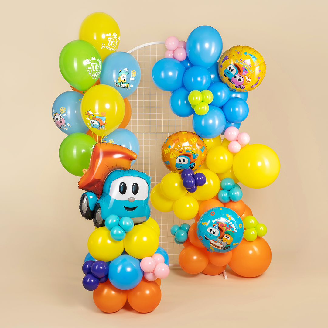 Шар (30''/76 см) Фигура, Грузовичок Лёва, 1 шт. в уп.