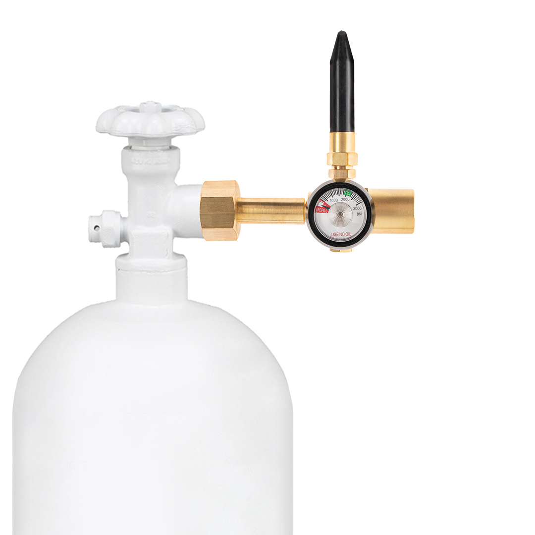 Насадка с манометром и прорезиненным наклонным клапаном, 1 шт.