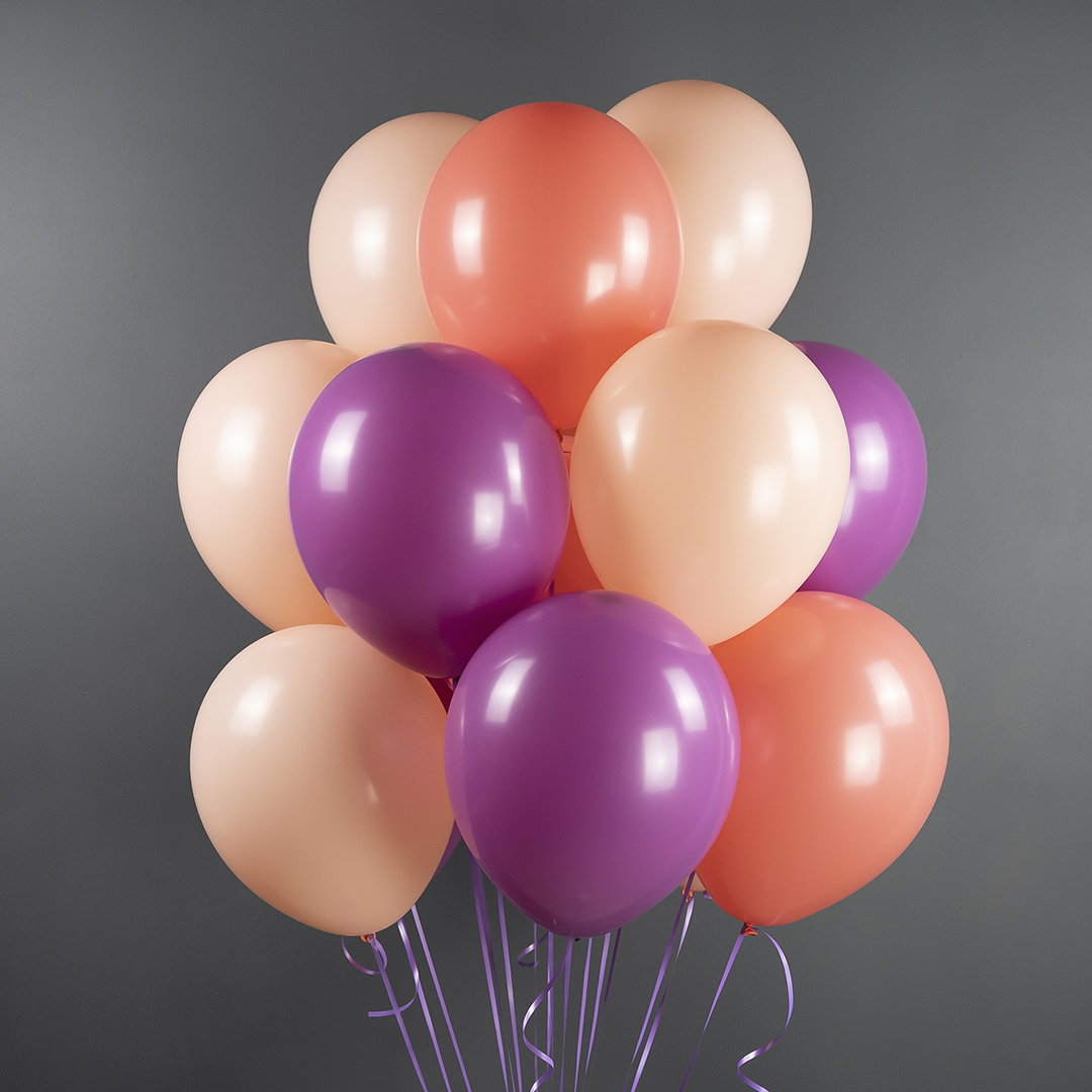 Шар (12''/30 см), Тропический коралл (059), пастель, 12 шт.