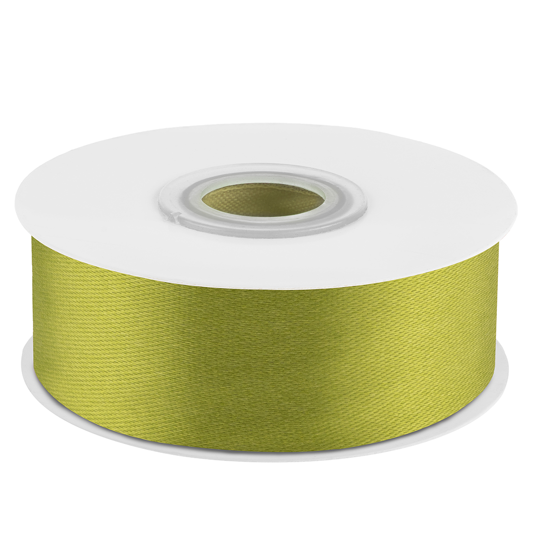 Лента атласная (2,5 см*22,85 м) Оливковый, 1 шт.