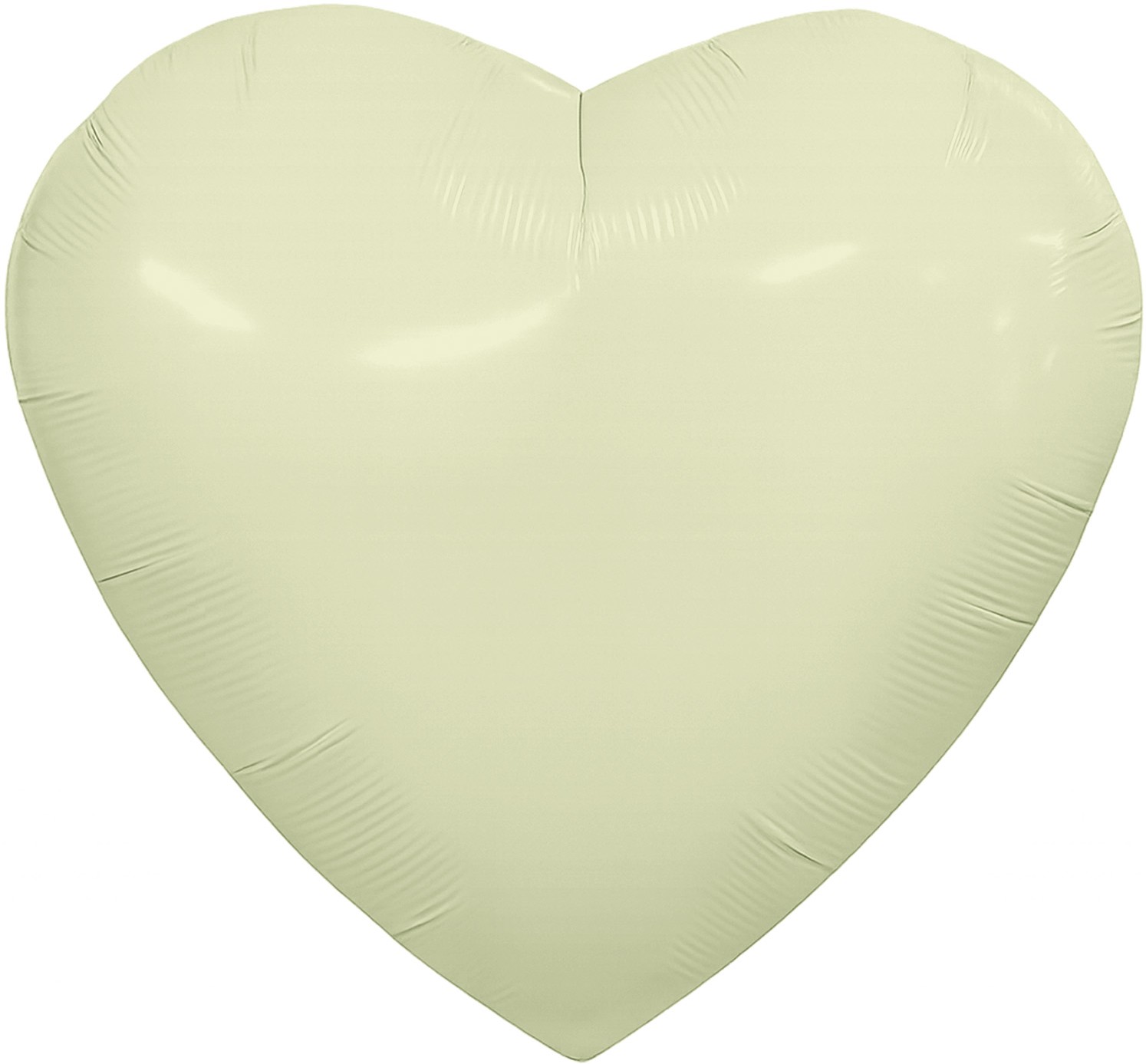 Шар (36''/91 см) Сердце, Пыльный лайм, 1 шт. в уп.