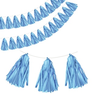 Гирлянда Тассел, Голубой, 35*12 см, 12 листов.