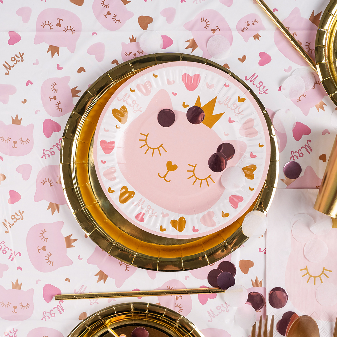 Скатерть одноразовая, Котенок Принцесса, 120*180 см, 1 шт.