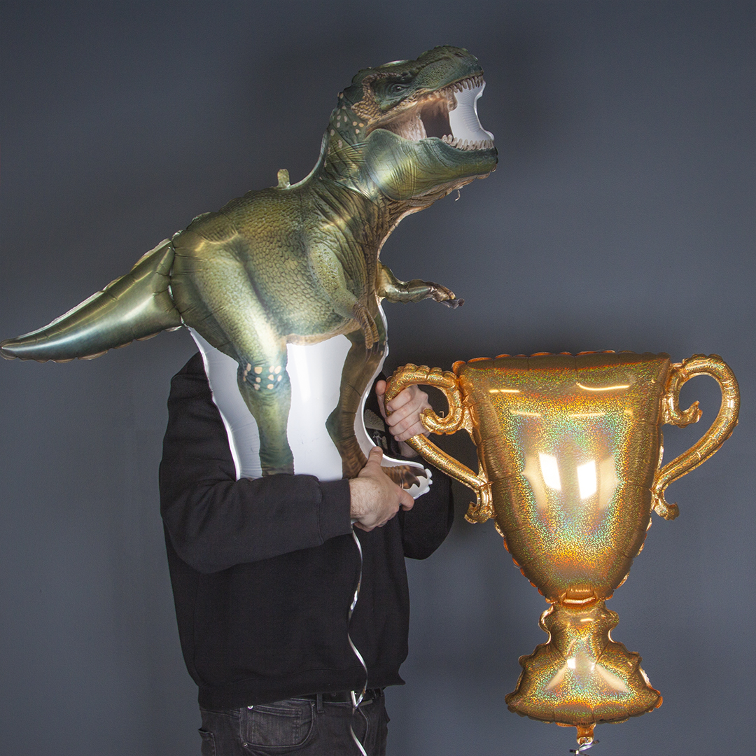 Шар (37''/94 см) Фигура, Динозавр Тираннозавр, 1 шт. в уп.