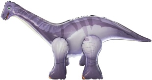 Шар (47''/119 см) Фигура 3D, Динозавр Диплодок, 1 шт. в уп.