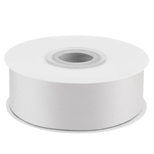 Лента атласная (2,5 см*22,85 м) Яркое серебро, 1 шт.