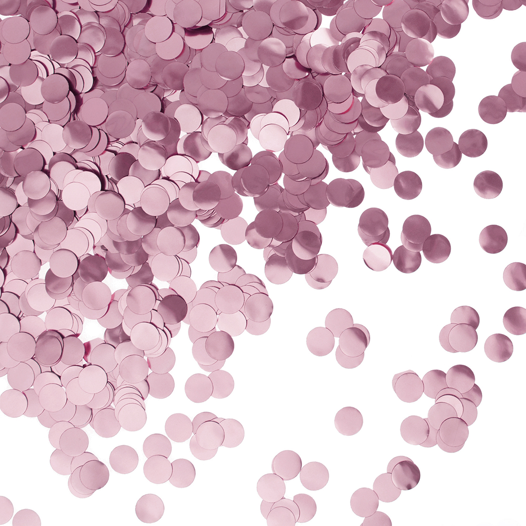Конфетти фольга Круг, Розовый, Хром, 1 см, 50 г.