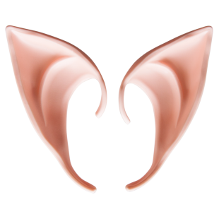 Уши эльфа, короткие, Розовый, 9,5 см, 1 шт. 
