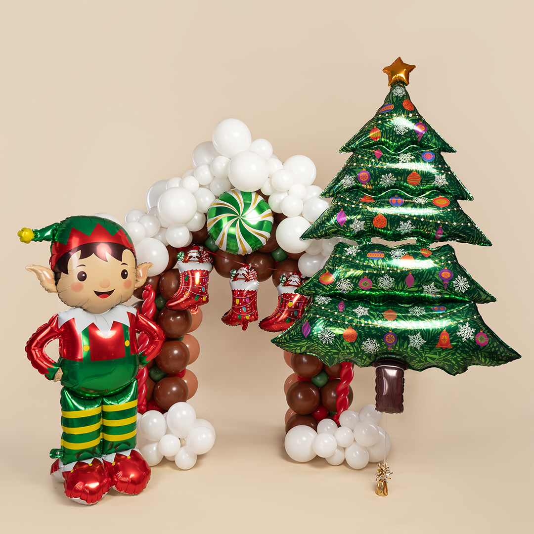 Шар (63''/160 см) Фигура, Новогодняя елка, 1 шт. в уп.