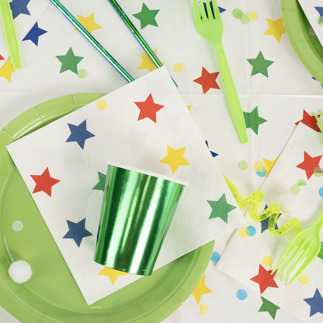 Стаканы (250 мл) Зеленый, Металлик, 6 шт.