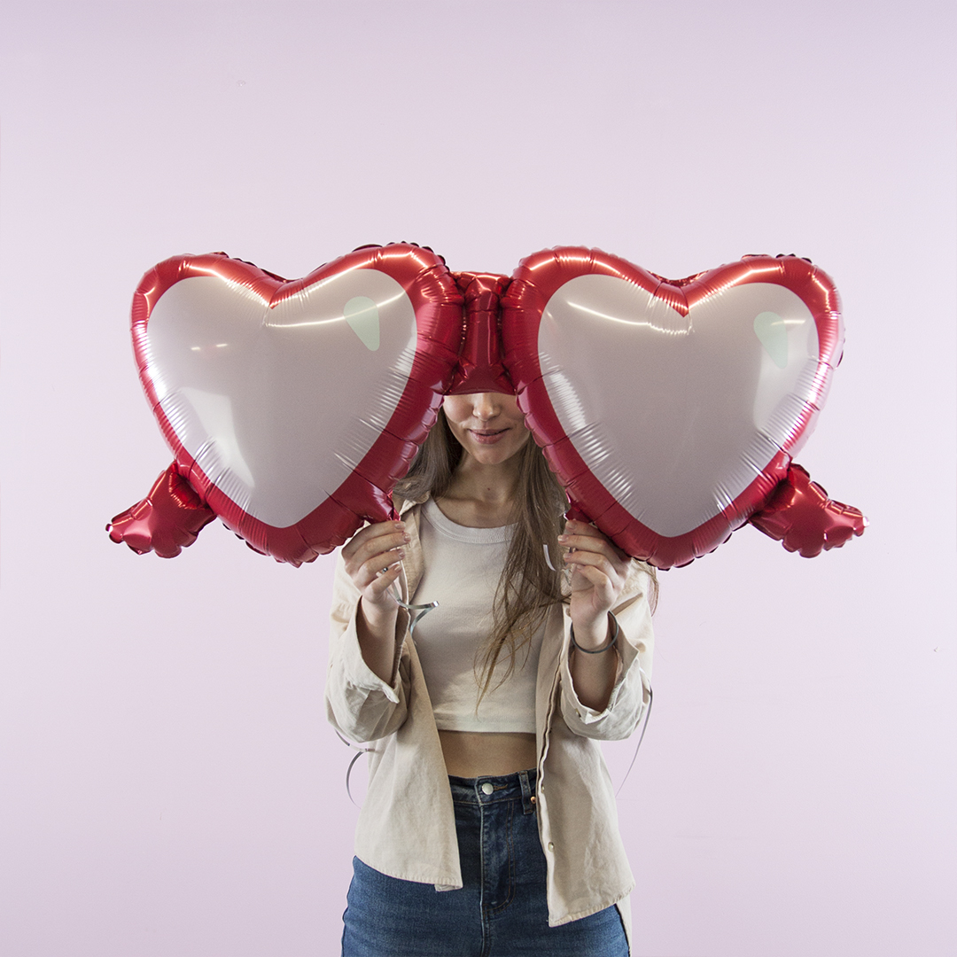 Шар (43''/109 см) Сердце, Солнечные очки, 1 шт.