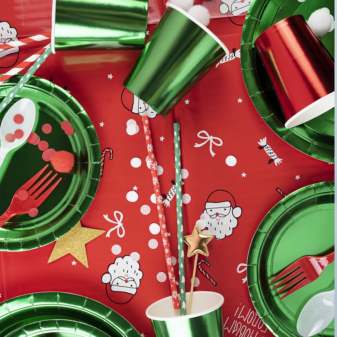 Тарелки (9''/23 см) Зеленый, Металлик, 6 шт.