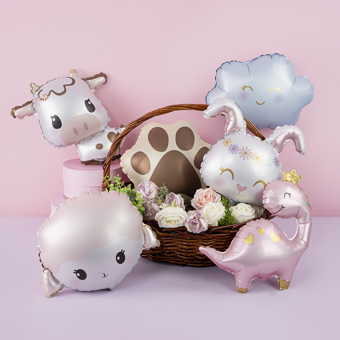 Шар (14''/36 см) Мини-фигура, Цветочный Зайка, 1 шт.