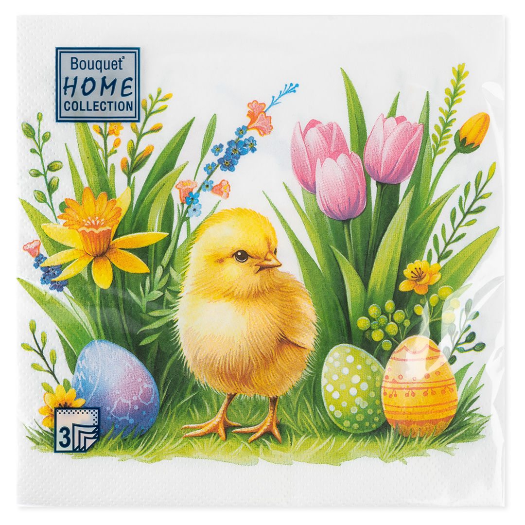 Сервировочные салфетки, Веселый цыпленок, 33*33 см, 20 шт.