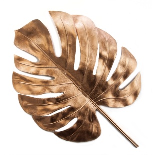 Лист Монстера, искусственный, Бронза, Металлик, 26*60 см, 1 шт. 