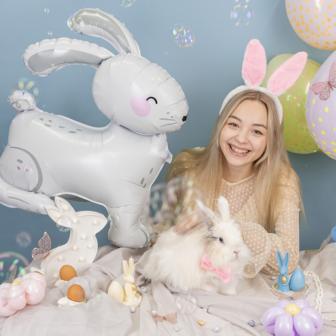 Световая фигура Кролик, 18*24*3,3 см. Белый, 1 шт.