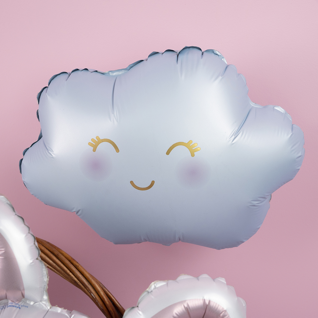Шар (14''/36 см) Мини-фигура, Маленькое облачко, Голубой, 1 шт.