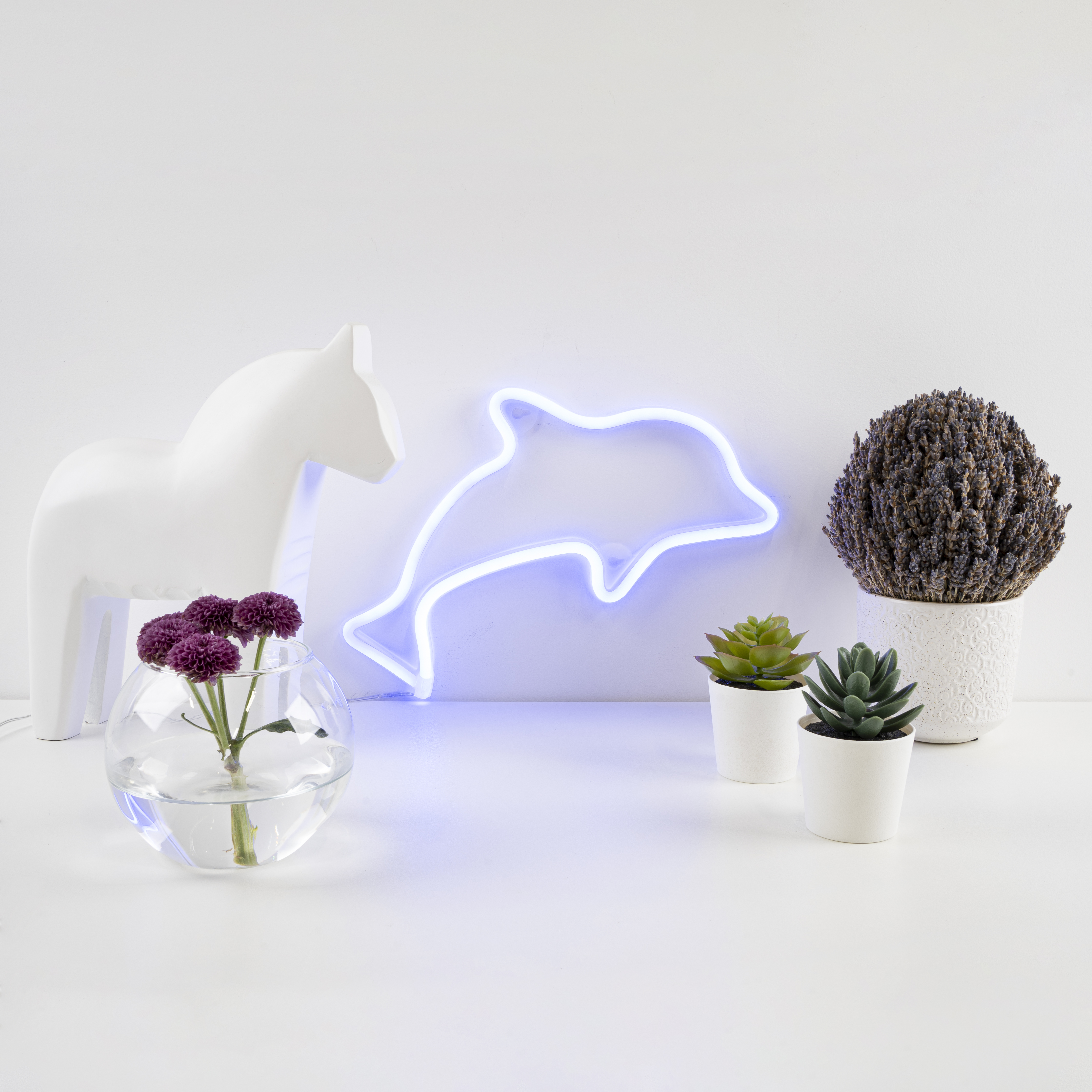 Световая фигура Дельфин, 17*28 см. Синий, 1 шт.