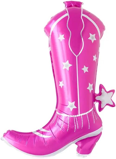 Шар (34''/86 см) Фигура, Стильные сапожки, Розовый, 1 шт.