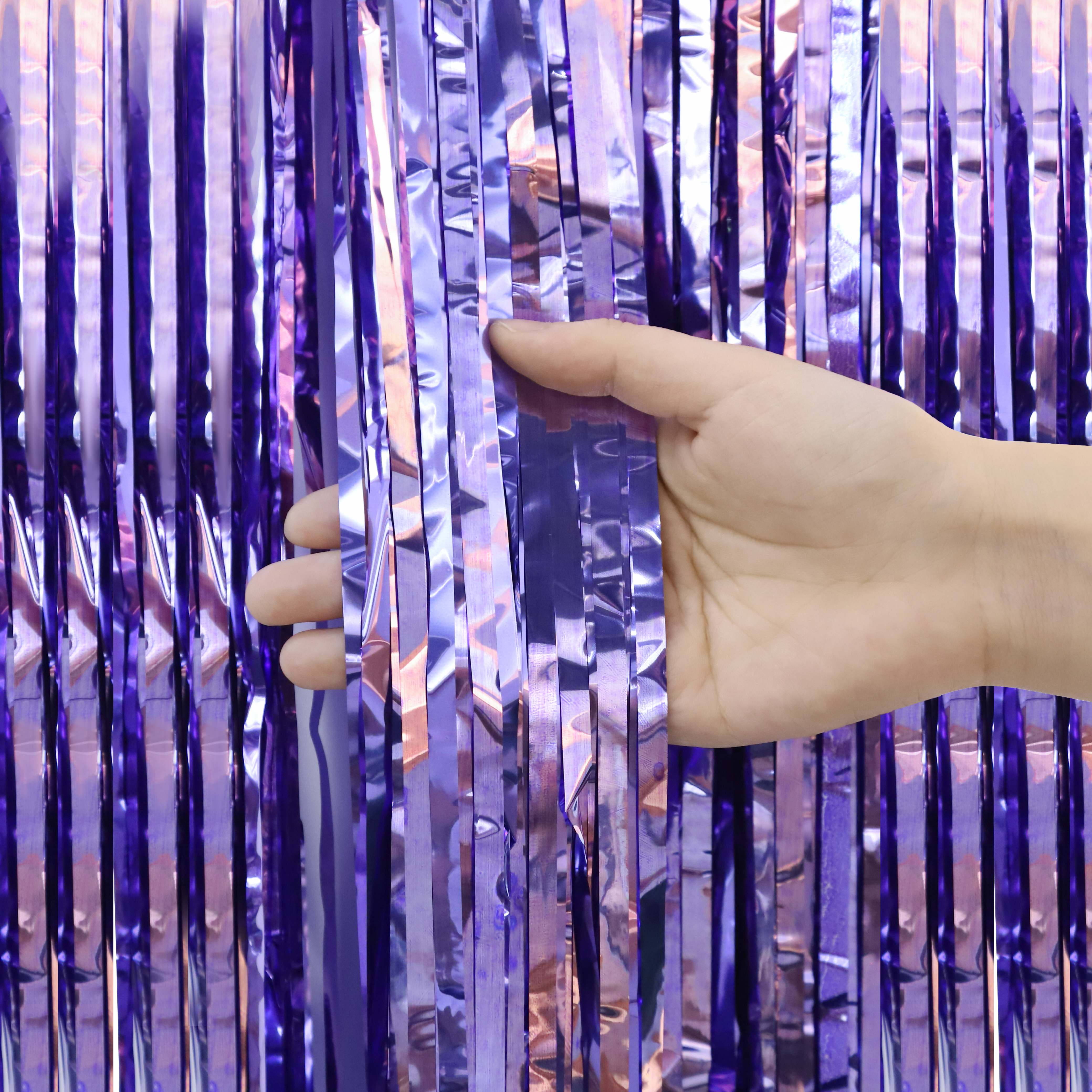 Занавес Дождик Сиреневый, Металлик, 100*200 см, 1 шт.