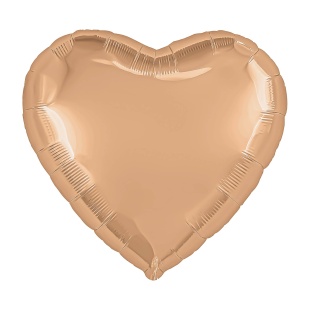 Набор шаров с клапаном (9''/23 см) Мини-сердце, Персиковый пух, 5 шт. в уп.