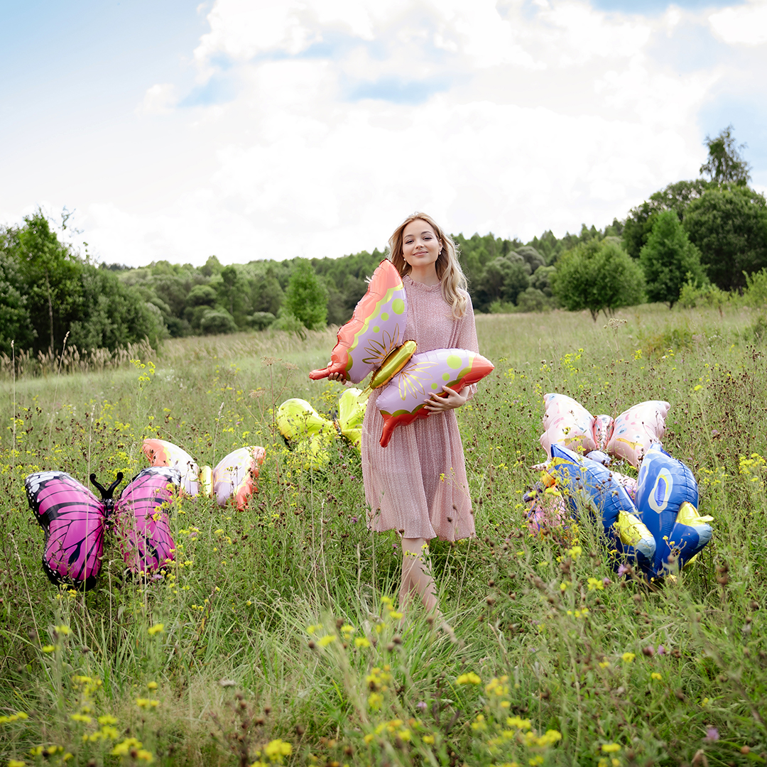 Шар (31''/79 см) Фигура, Бабочка, 1 шт.