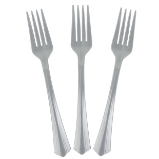 Вилки, Матовое серебро, 18 см, 10 шт. в упак. 