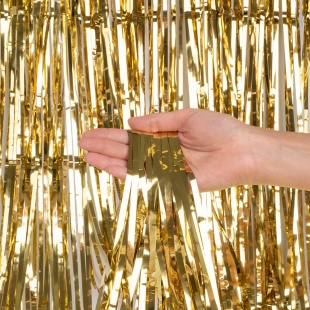 Занавес Дождик Светлое золото, Металлик, 100*200 см, 1 шт.