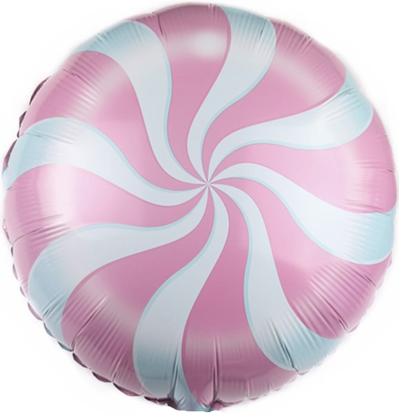 Шар (18''/46 см) Круг, Леденец, Розовый, 1 шт.