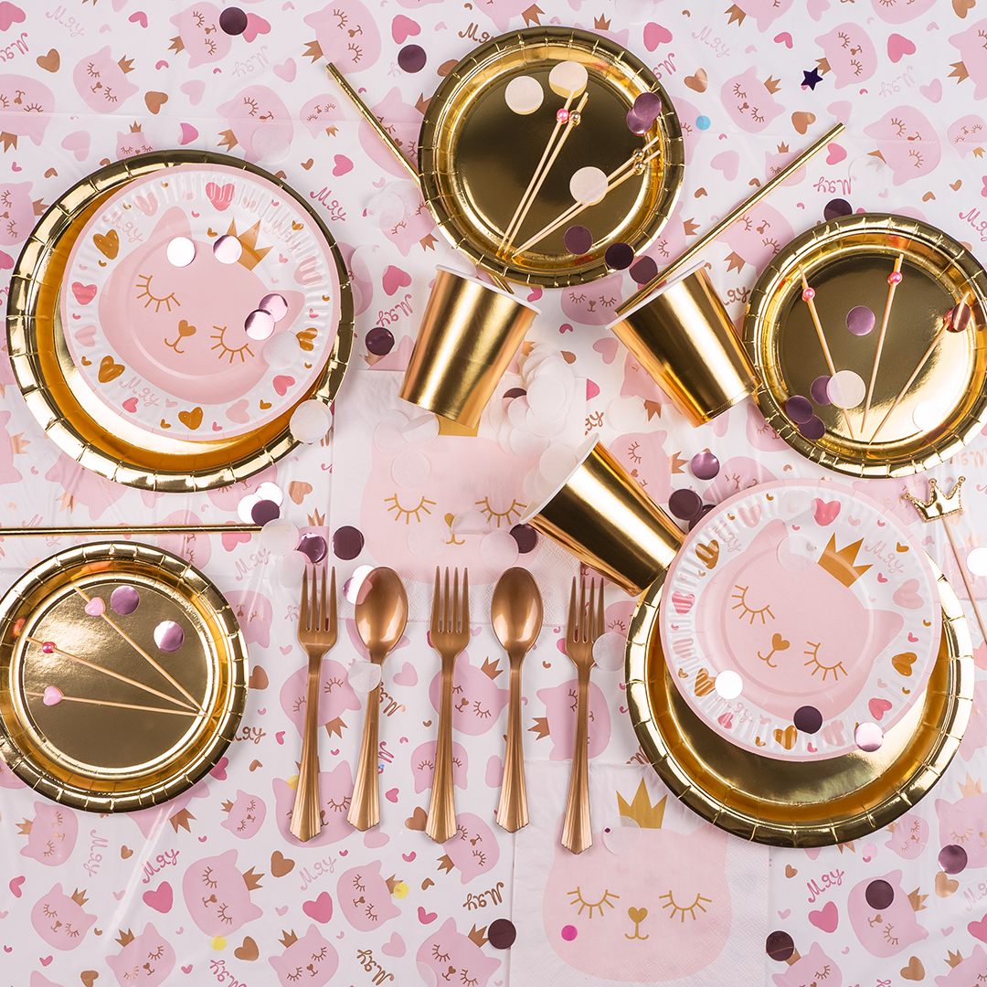 Пики Топперы, Короны, Золото, Металлик, 12 см, 5 шт.