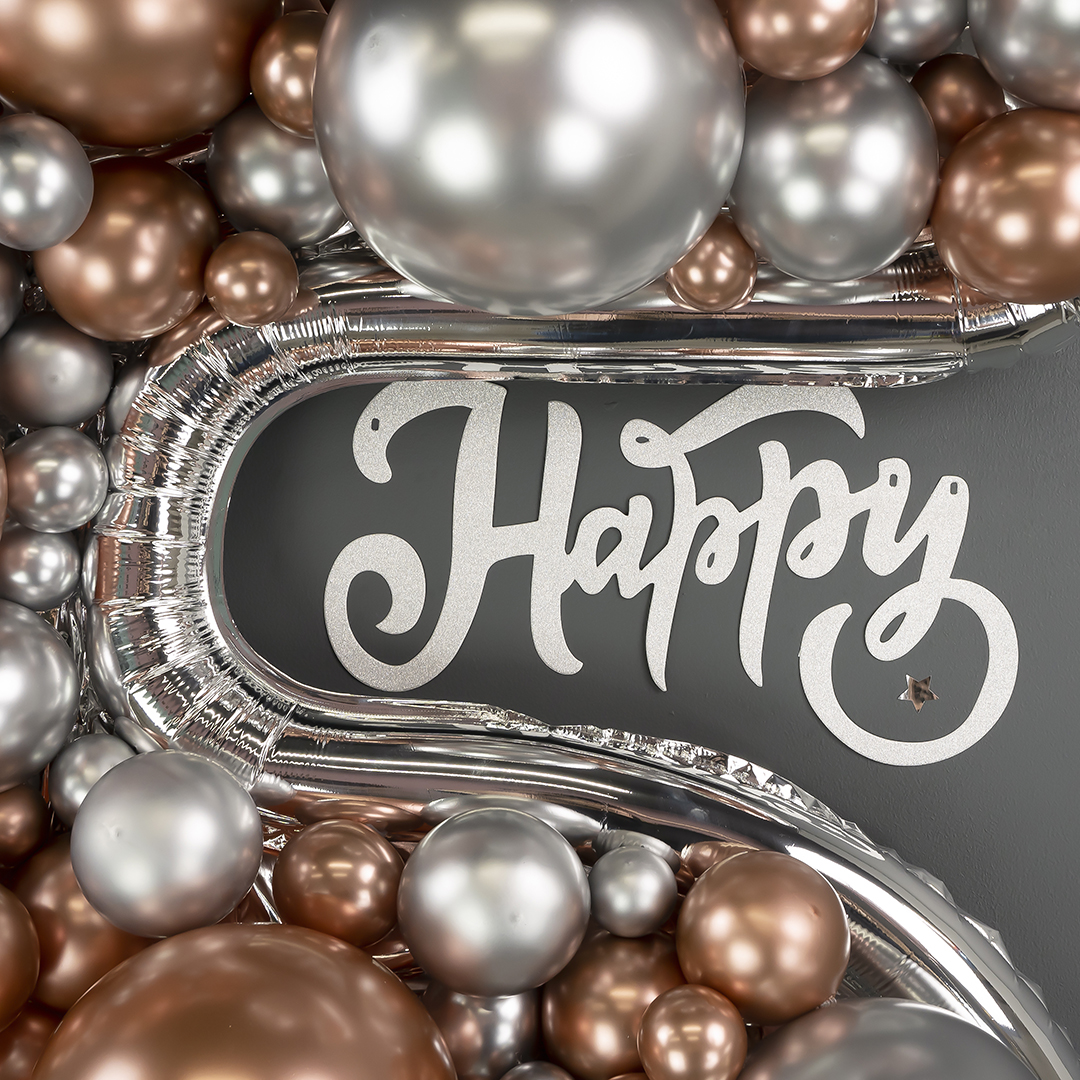 Шар (10''/25 см), Розовое Золото, хром, 50 шт.