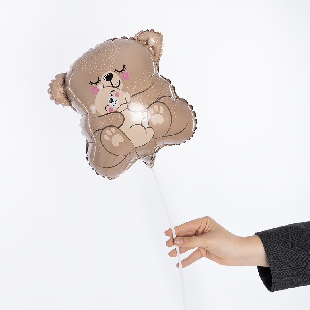 Шар с клапаном (15''/38 см) Мини-фигура, Мама медведица, 5 шт. в уп.